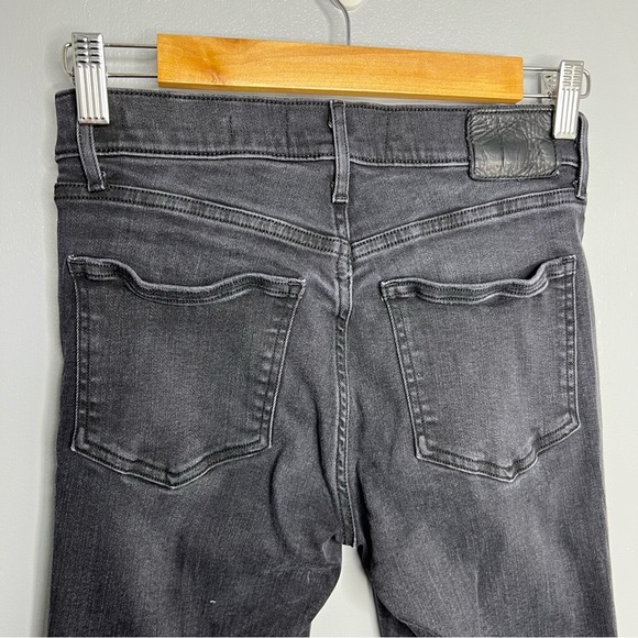 DENIM FORUM Black The Nico Mid Rise Skinny Crop Denim Jeans - Picture 7 of 8